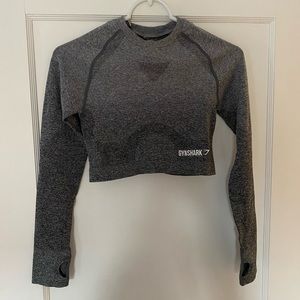 NWT Gym Shark Seamless Long Sleeve Crop